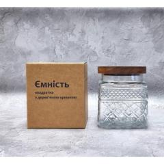 Фото Емкость квадратная с деревянной крышкой S&T 32256 600 мл  - Магазин MASMART