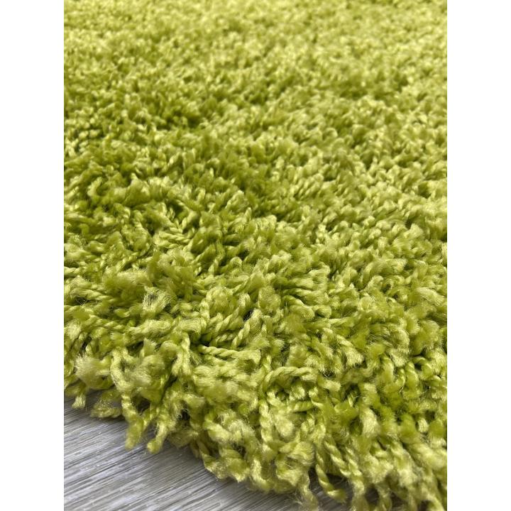 Фото Дорожка SHAGGY GOLD 1.00 P GREEN 9000 ширина 1 м зеленый однотонный высокий ворс  - Магазин MASMART