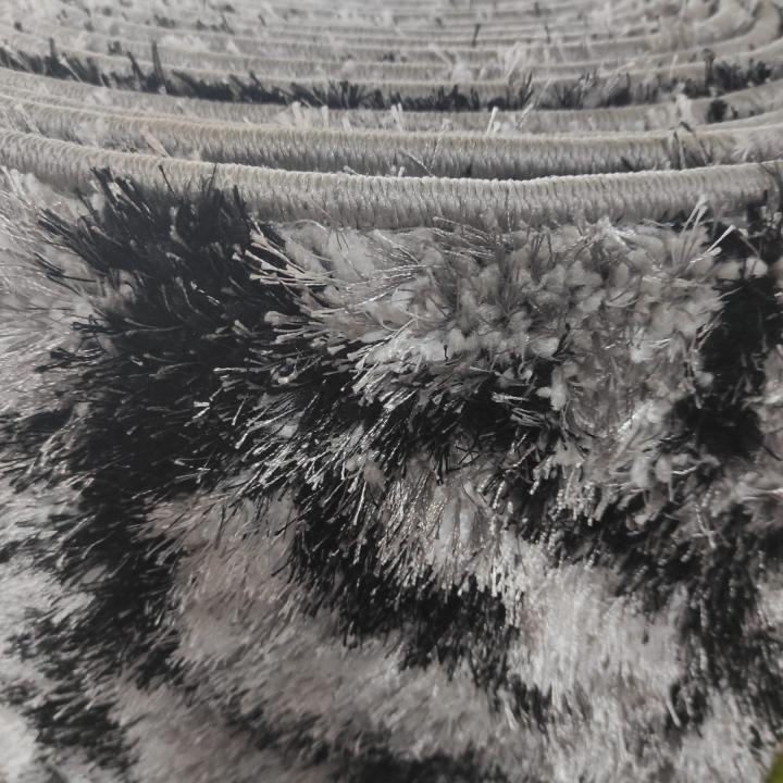 Фото Доріжка 3D SHAGGY 1.20 GREY/BLACK P B111 ширина 1,2 м високий ворс - Магазин MASMART