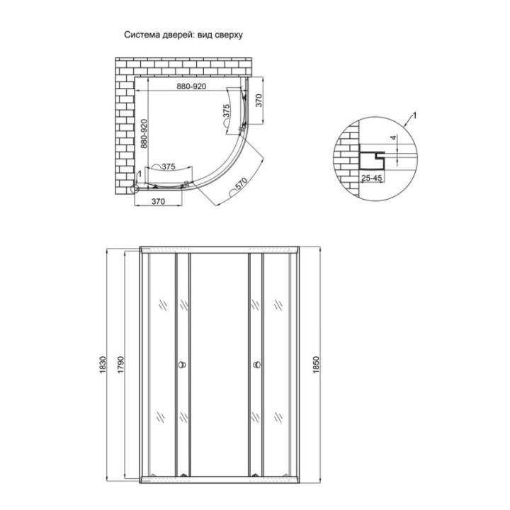 Фото Душевая кабина Lidz Latwa SC90x90.SAT.LOW.GR 90х90 см  - Магазин MASMART