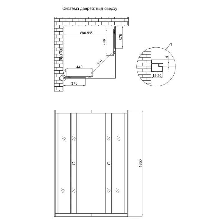 Фото Душевая кабина Lidz Wawel SC90x90.SAT.LOW.GR 90х90 см  - Магазин MASMART