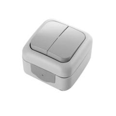 Фото Вимикач двоклавішний Viko Palmiye сірий  - Магазин MASMART