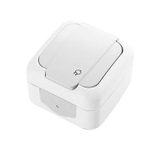 Фото Розетка одинарна із заземленням Viko Palmiye біла  - Магазин MASMART