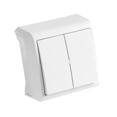 Фото Выключатель двухклавишный Viko Vera белый  - Магазин MASMART