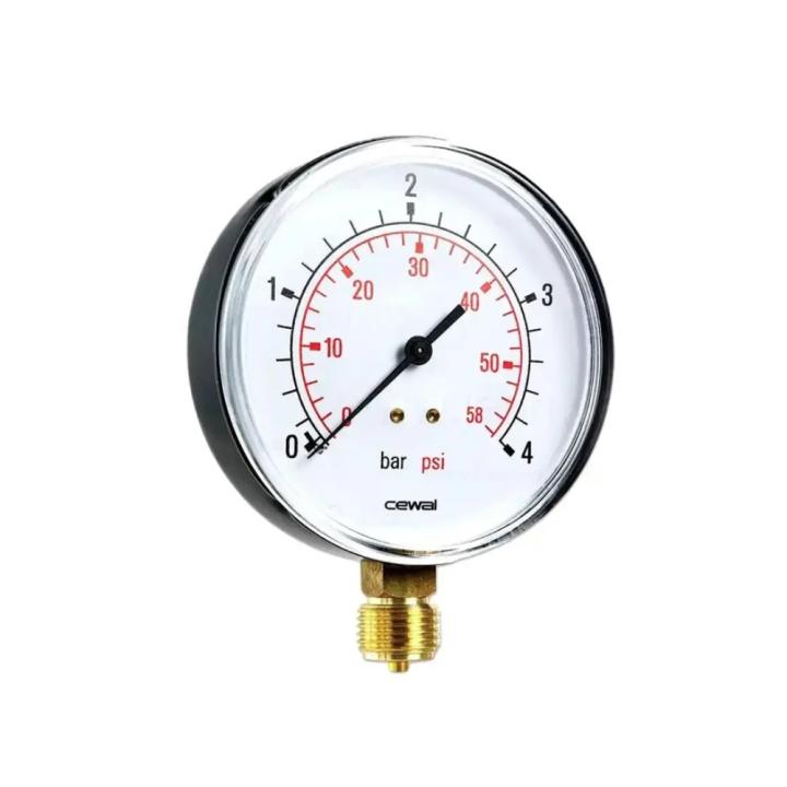 Фото Манометр радиальный Cewal 91453211 1/4" 0-4 bar 50 мм - Магазин MASMART