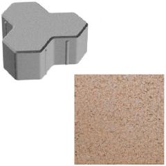 Фото Плитка тротуарная ЗМ Тригран 180х180 (персиковая) 8 см  - Магазин MASMART