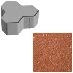 Фото Плитка тротуарная ЗМ Тригран 180х180 (красная) 8 см  - Магазин MASMART