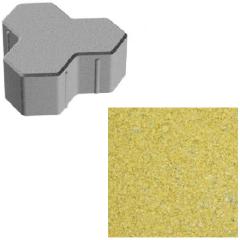 Фото Плитка тротуарна ЗМ Тригран 180х180 (жовта) 8 см  - Магазин MASMART