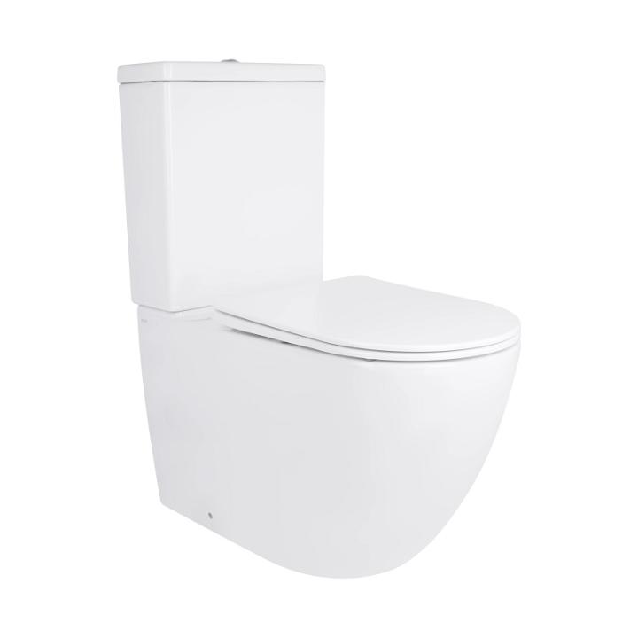 Фото Компакт напольный Qtap Jay White с сиденьем Slim Duroplast/ Soft-close/ Quick Release QT07222176W - Магазин MASMART