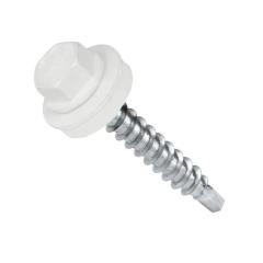 Фото 9003 Саморез кровельный со сверлом в дерево 4,8х35 (белый)  - Магазин MASMART