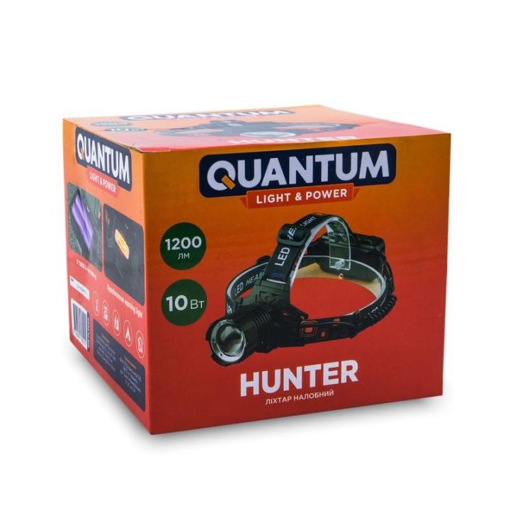 Фото Фонарь налобный LED Quantum Hunter QM-FL4050 10W с Type-C+Li-ion 18650/2х2600mAh - Магазин MASMART