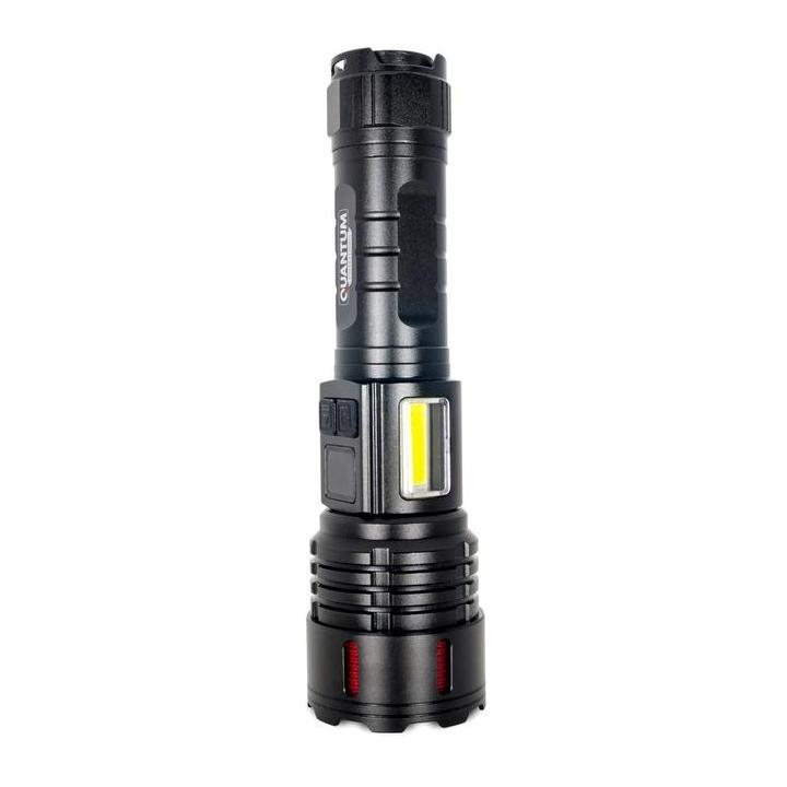 Фото Фонарь ручной LED Quantum Stream QM-FL1036 10W LED zoom +3WCOB Type-C/Power Bank - Магазин MASMART
