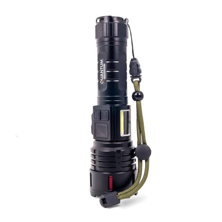 Фото Фонарь ручной LED Quantum Stream QM-FL1036 10W LED zoom +3WCOB Type-C/Power Bank - Магазин MASMART