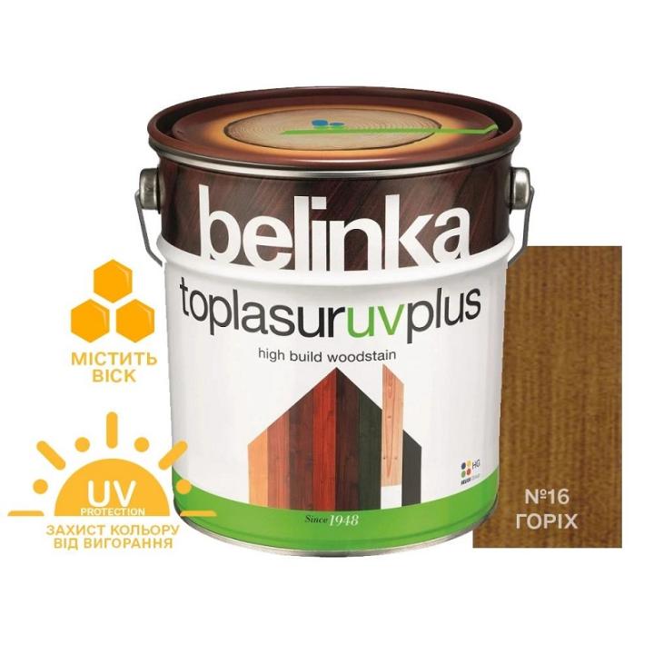 Фото Фарба-лазур Belinka Toplasur UV+ 16 горіх напівглянець 0,75 л - Магазин MASMART