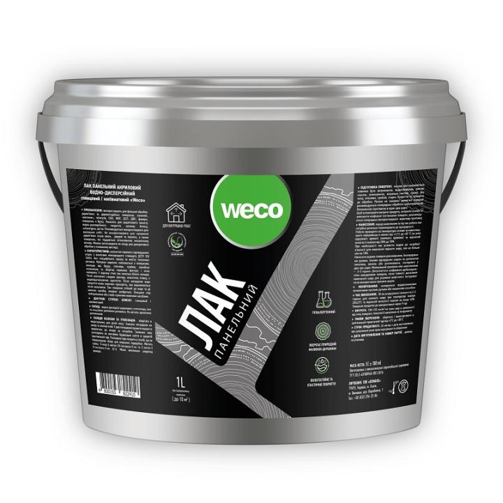 Фото Лак панельний WECO напівмат 1 л - Магазин MASMART