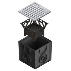 Фото Дождеприемник пластиковый Easy 250х250 с решеткой...  - Магазин MASMART