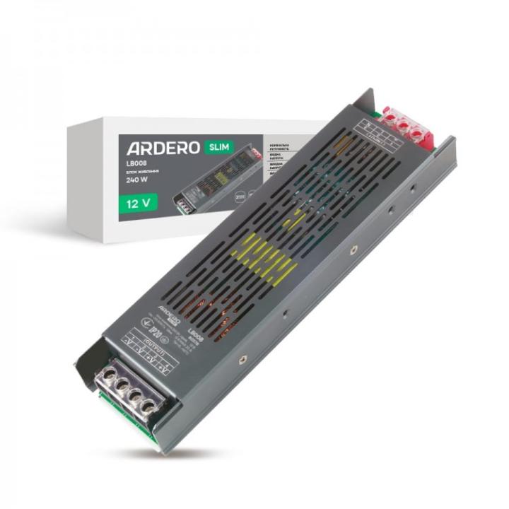 Фото Блок живлення Ardero LB008 12V 240W IP20 - Магазин MASMART