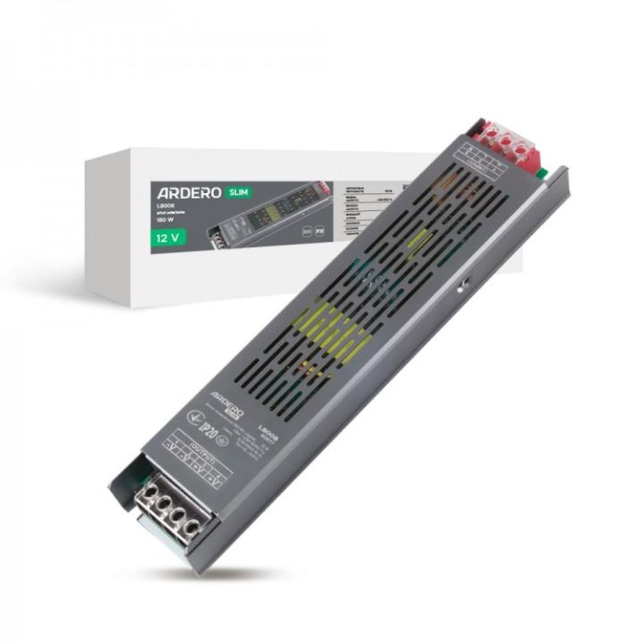 Фото Блок живлення Ardero LB008 12V 180W IP20 - Магазин MASMART