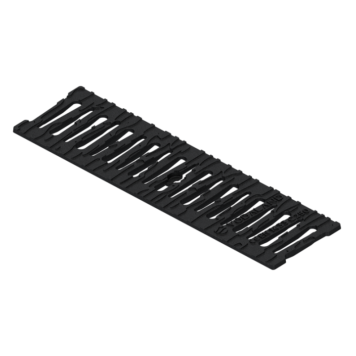 Фото Решетка Base DN100 чугунная щелевая капля с KTL покраской C250 498х136х15 (арт.203034-К) - Магазин MASMART
