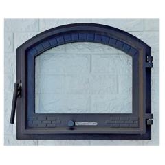 Фото Дверцята чавунні для каміна арочні 490х420 Замкова з...  - Магазин MASMART