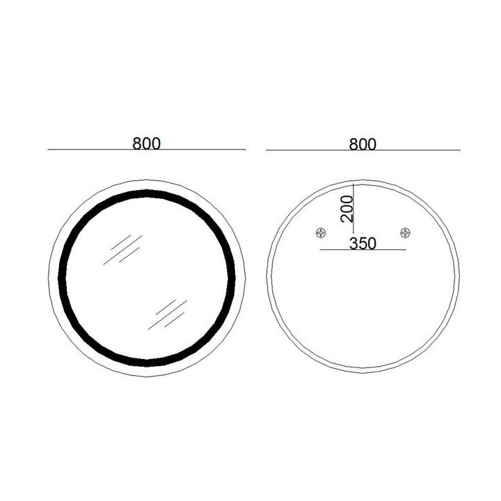 Фото Дзеркало Lidz Aria (AR1) LED з антизапотіванням R800 мм (LD78LR800) - Магазин MASMART