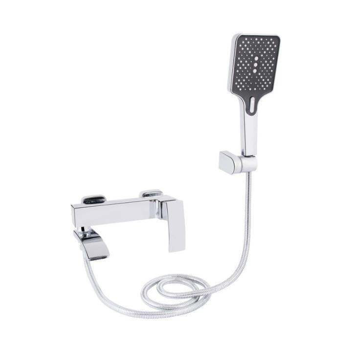Фото Змішувач для ванни Qtap Swan Cascada (з душовим гарнітуром) QTSWA260CRM45565 - Магазин MASMART