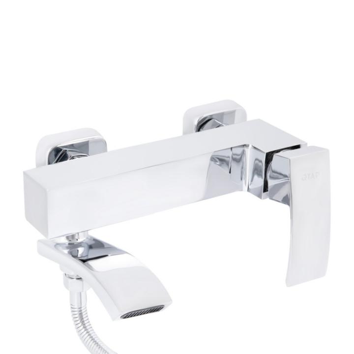 Фото Змішувач для ванни Qtap Swan Cascada (з душовим гарнітуром) QTSWA260CRM45565  - Магазин MASMART