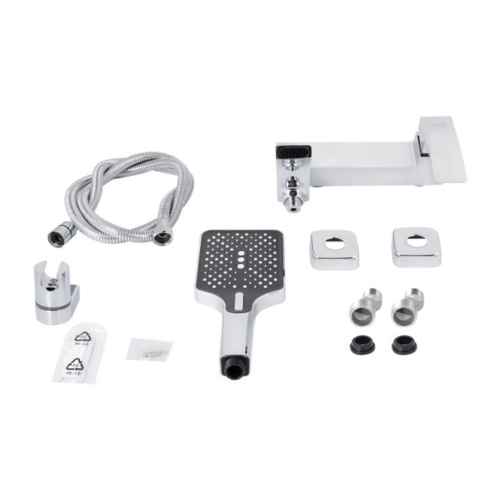 Фото Смеситель для ванны Qtap Swan Cascada (с душевым гарнитуром) QTSWA260CRM45565  - Магазин MASMART