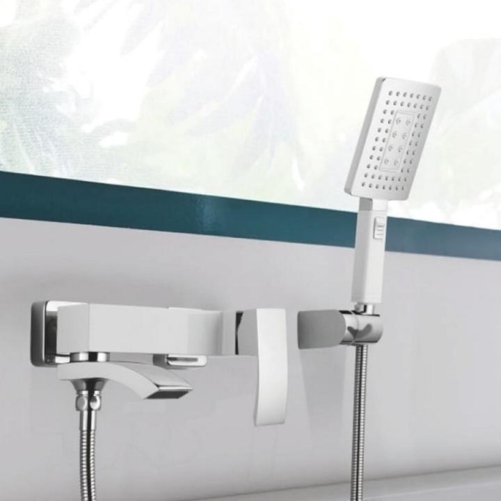Фото Змішувач для ванни Qtap Swan Cascada (з душовим гарнітуром) QTSWA260CRM45565  - Магазин MASMART