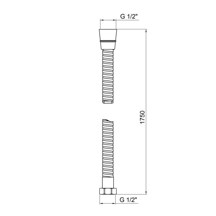 Фото Шланг Lidz Niagara 01 1,75 м LDNIA01CRM22148  - Магазин MASMART