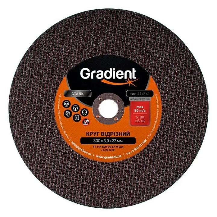 Фото Круг отрезной по металлу Gradient 300х3,0х32 (GRD-30030) - Магазин MASMART