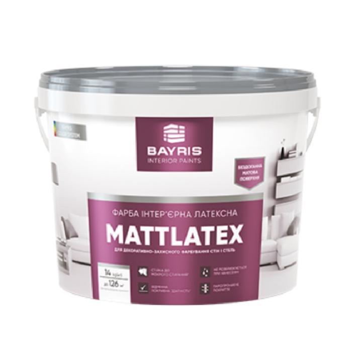 Фото Фарба BAYRIS Mattlatex 4,2 кг латексна інтер’єрна для стін та стель - Магазин MASMART