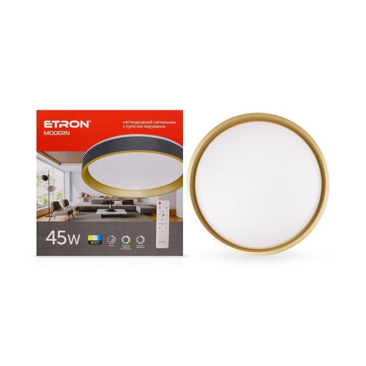 Фото Светильник LED ETRON MODERN 1-ESP-2004 45W gold&black с пультом ДУ  - Магазин MASMART