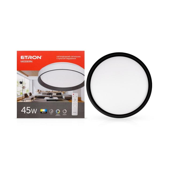 Фото Світильник LED ETRON MODERN 1-ESP-2003 45W Black&White з пультом ДУ  - Магазин MASMART