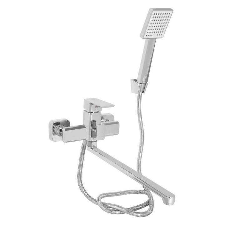 Фото Смеситель для ванны Lidz Dozorca 005 с поворотным изливом (с душевым гарнитуром) LDDOZ005CRM45405 - Магазин MASMART