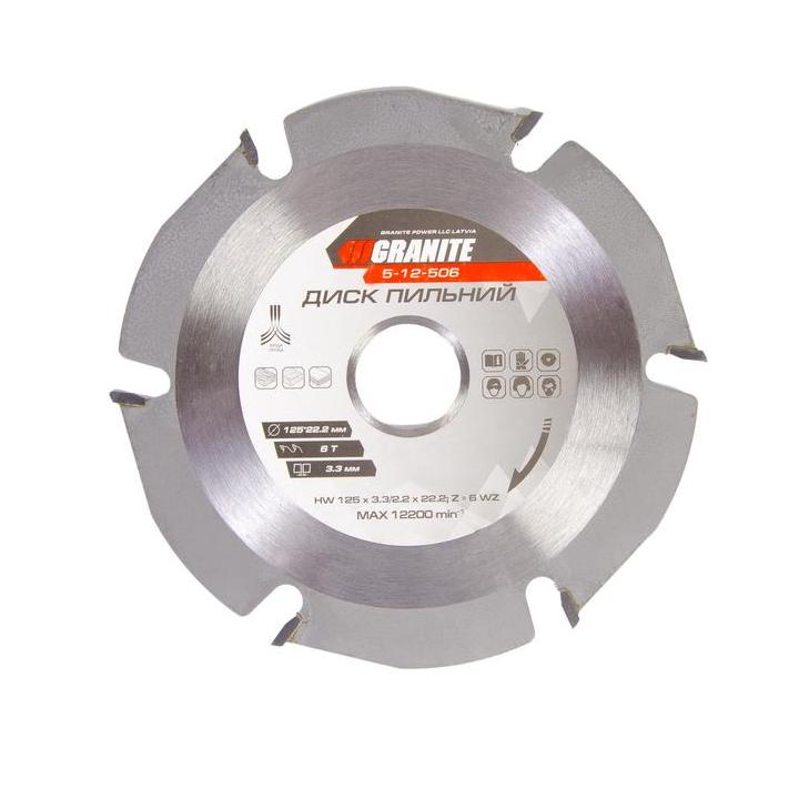 Фото Диск пильний 125/22,2/ 6Т GRANITE - Магазин MASMART