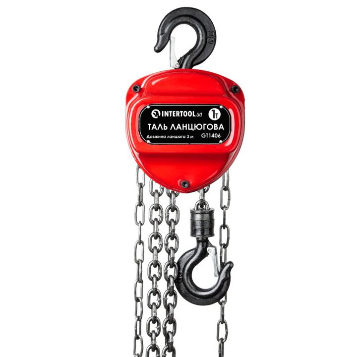 Фото Лебідка важільна Intertool GT1406 ланцюг 3м 1т - Магазин MASMART