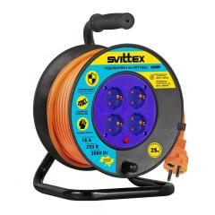Фото Удлинитель на катушке Svittex 4 гнезда (провод 3х1,5) 25...  - Магазин MASMART