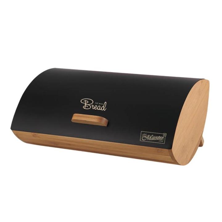 Фото Хлібниця Maestro 36.5x25x13.3 см MR-1775-BLACK - Магазин MASMART