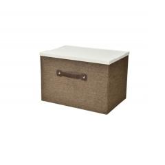 Фото Короб складний з пластиковою кришкою Коричневий 33х23х11...  - Магазин MASMART