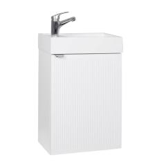 Фото Тумба Aqua Rodos Fabio (белый мат) с умывальником Mini 40...  - Магазин MASMART