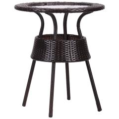 Фото Стіл AMF Catalina D-600мм ротанг коричневий  - Магазин MASMART