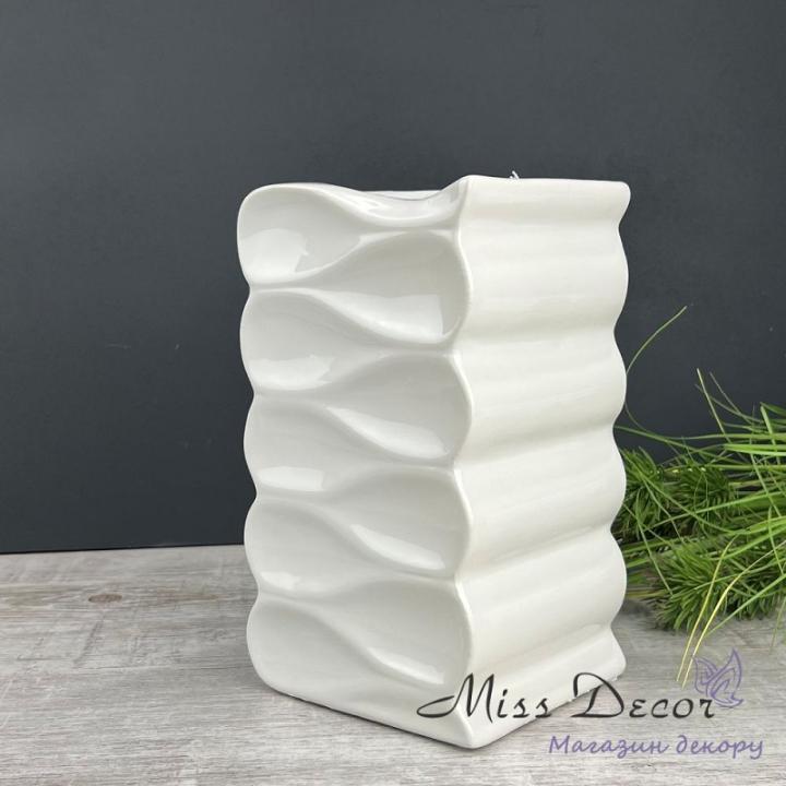 Фото Керамічна ваза Хвиля Miss Decor D-3515 26см - Магазин MASMART