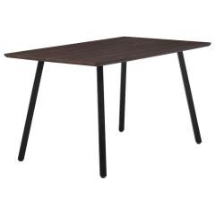 Фото Обеденный стол Sheffield черный/МДФ темно-коричневый  - Магазин MASMART