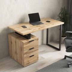 Фото Стол компьютерный Moreli MX-0003 на 3 ящика Дуб Аппалачи  - Магазин MASMART