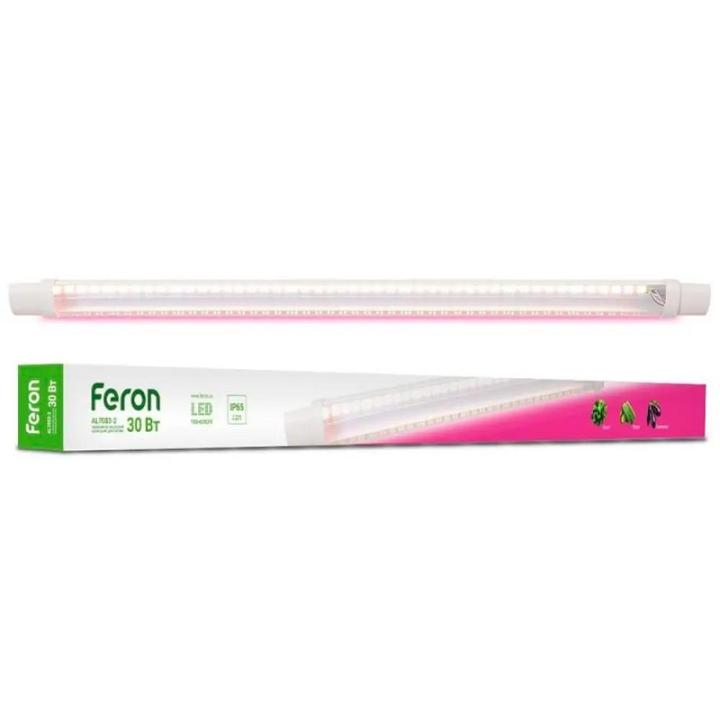 Фото Светильник линейный LED для растений Feron AL7003-2 30W 1200х53х35мм со шнуром - Магазин MASMART