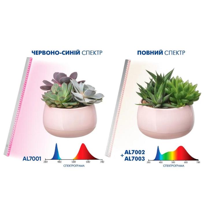 Фото Светильник линейный LED для растений Feron AL7003-2 30W 1200х53х35мм со шнуром  - Магазин MASMART