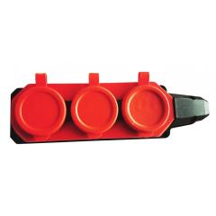 Фото Колодка MARSO з заземленням 3 гнізда 16А в гумовому...  - Магазин MASMART