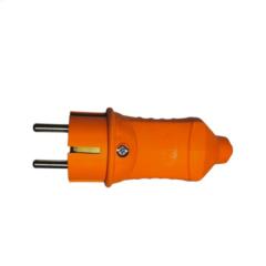 Фото Вилка пряма з заземленням ERKA 4001-2 помаранчева 16А...  - Магазин MASMART