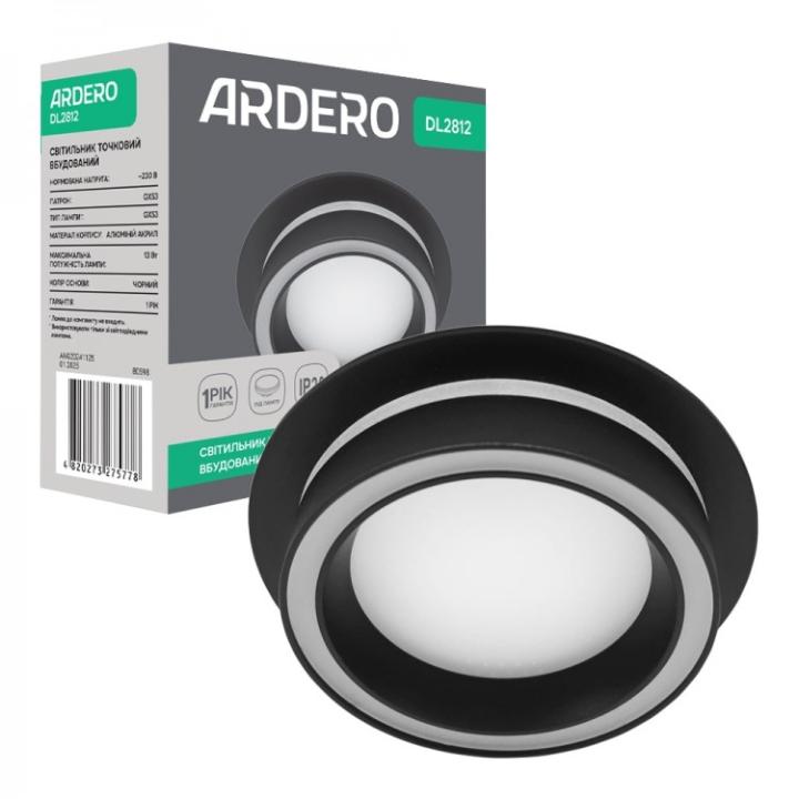 Фото Светильник Ardero DL2812 GX53 черный - Магазин MASMART